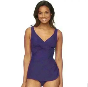 Women's Croft & Barrow® Tummy Slimmer Crossfront One-Piece Swimsuit, Sz 16; $98